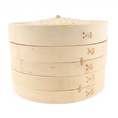Customized Logo Acceptable Bamboo Steamer Basket Food Grade Food Dumplings Steamers