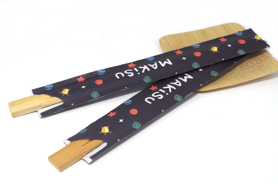 Connected Disposable Bamboo Chopsticks 210*4.8mm In Sleeves
