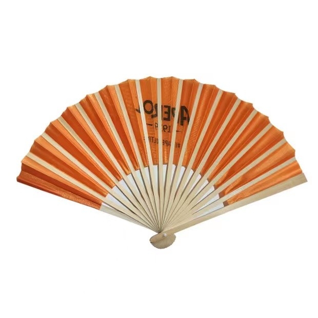 Personalized Print Engrave Wedding Favor Silk Hand Fan Customized