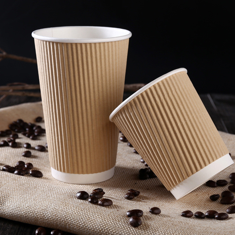 10OZ Double Wall Paper Cup With Custom Brand Logo Eco-Friendly