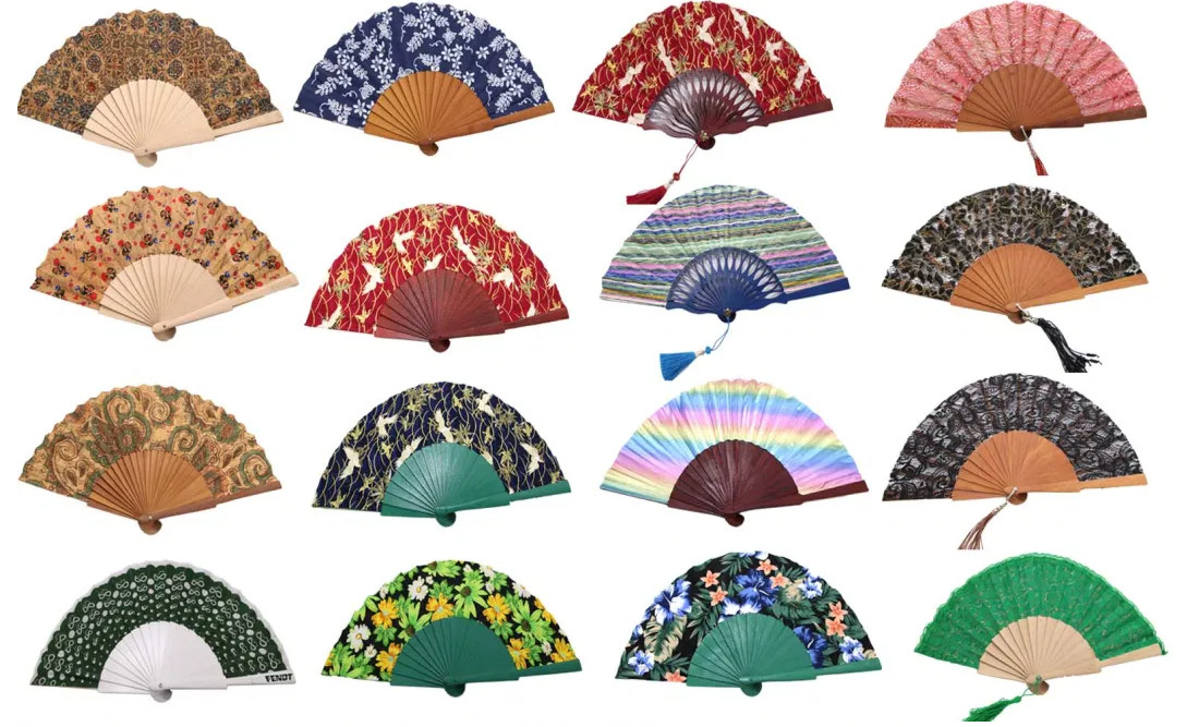Foldable Chinese Japanese Fan for Hot Flash Church Decoration Music Festival Dance Party