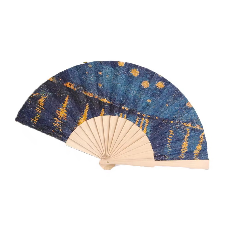 Foldable Chinese Japanese Fan for Hot Flash Church Decoration Music Festival Dance Party