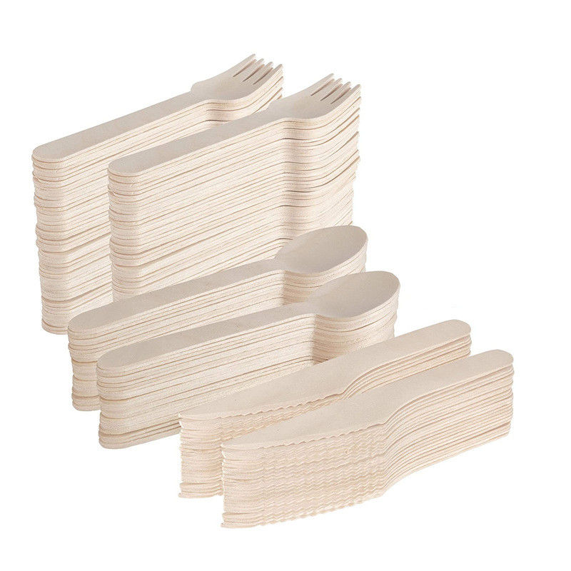 Disposable Wooden Cutlery Sets Ecological Biodegradable Compostable