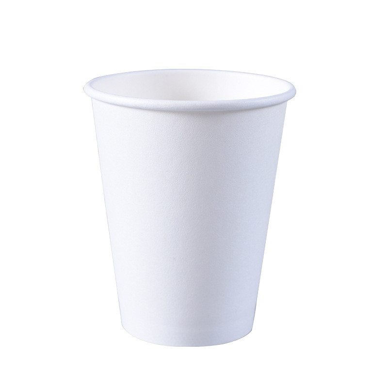 Coffee Water White Disposable Paper Cups 8 Oz With Customized Logo