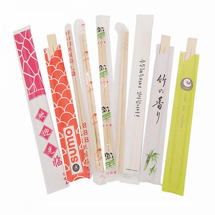 Eco Friendly Wrapped Carryout Disposable Bamboo Chopsticks