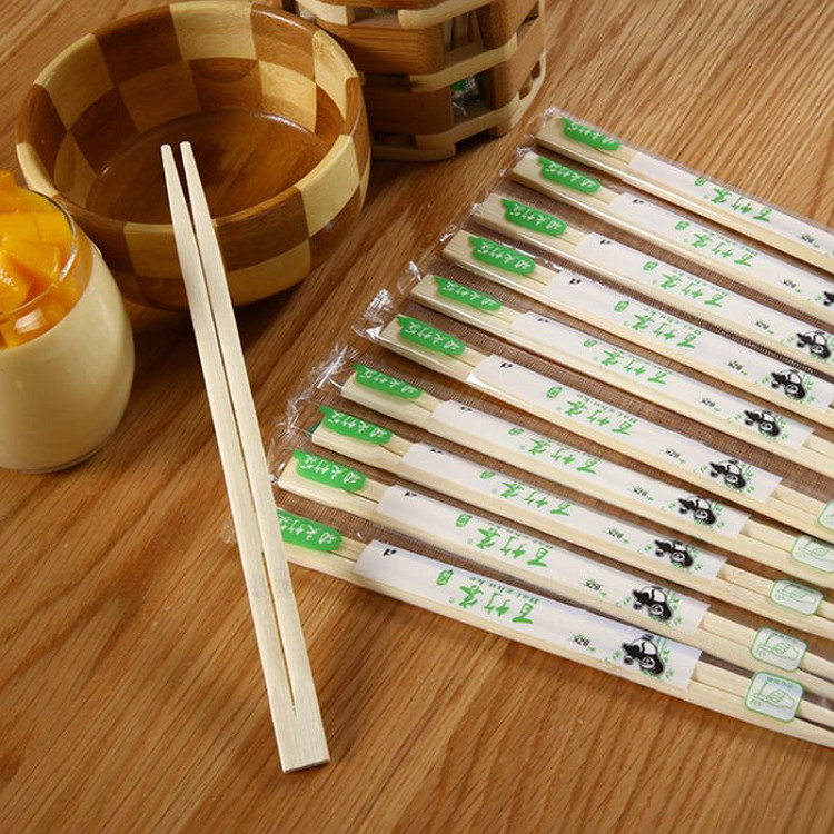 Eco Friendly Wrapped Carryout Disposable Bamboo Chopsticks