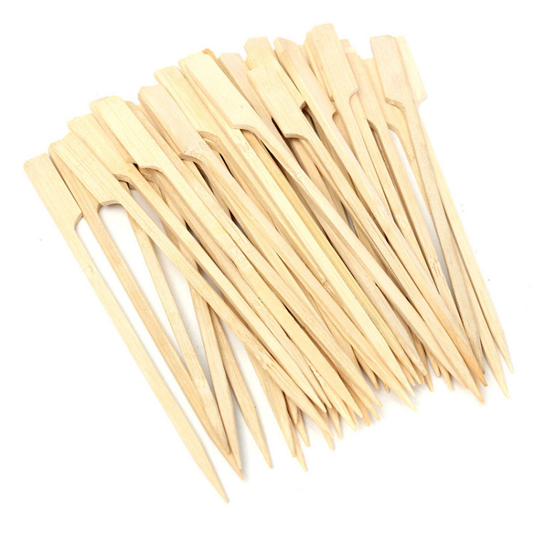 Disposable Flat 100% Natural Bamboo BBQ Skewers