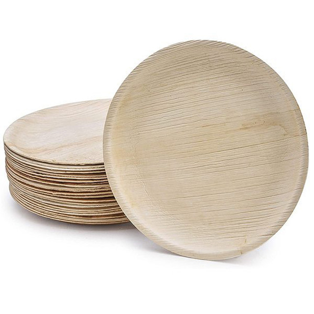 8" 10" Biodegradable Palm Leaf Plates Disposable
