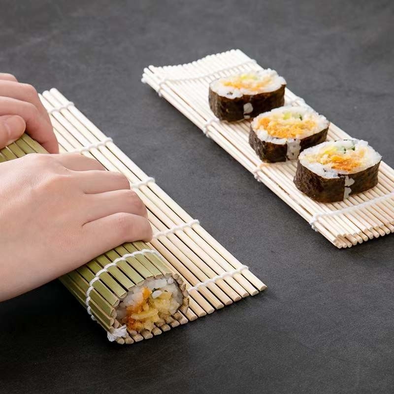 Natural Color Bamboo Sushi Rolling Mat 24cmx24cm / 27cmx27cm