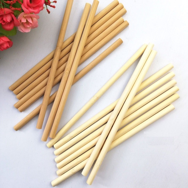 100% Natural Organic Drinking Bamboo Straw Bar Accessories Biodegradable