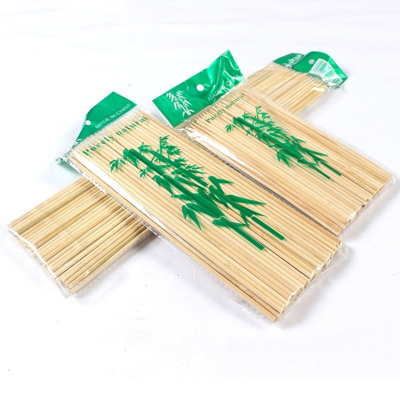 Oden Boiled Bamboo Skewers Mutton Sticks Round Bamboo Skewers for Barbecue