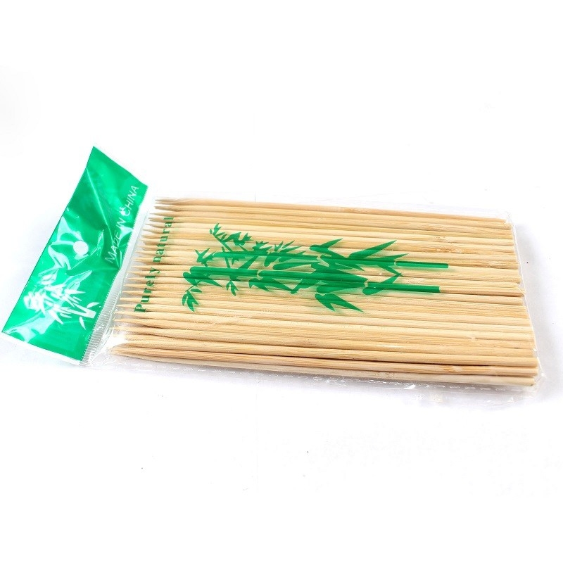 Oden Boiled Bamboo Skewers Mutton Sticks Round Bamboo Skewers for Barbecue