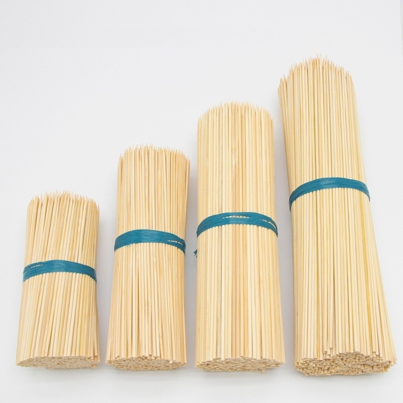 Oden Boiled Bamboo Skewers Mutton Sticks Round Bamboo Skewers for Barbecue