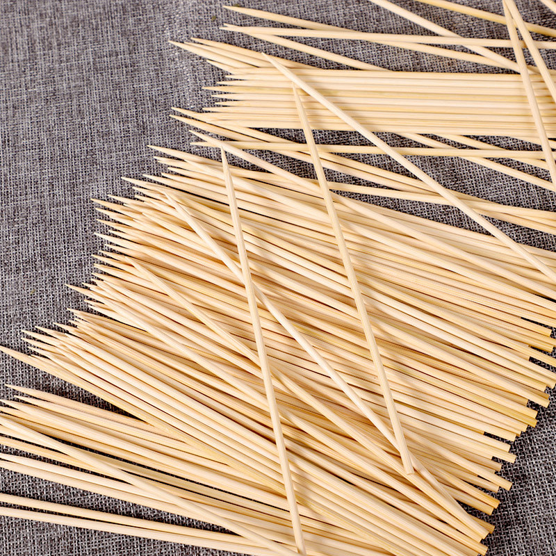 Oden Boiled Bamboo Skewers Mutton Sticks Round Bamboo Skewers for Barbecue